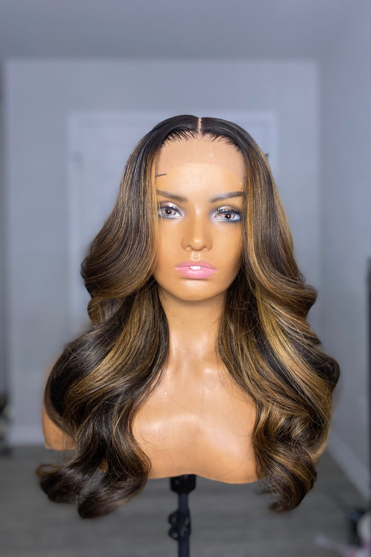 20” Premade Body Wave Unit w/ Highlights